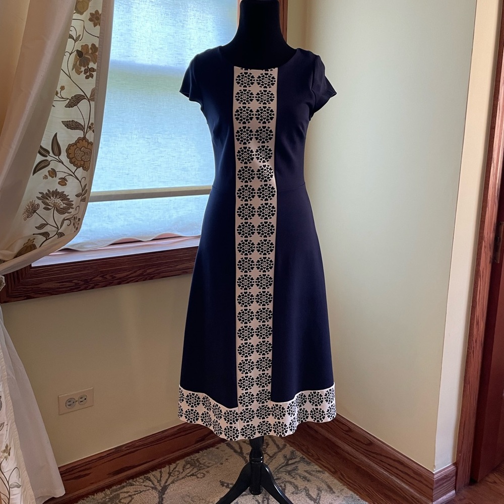 Striking Navy and White Boden Dress